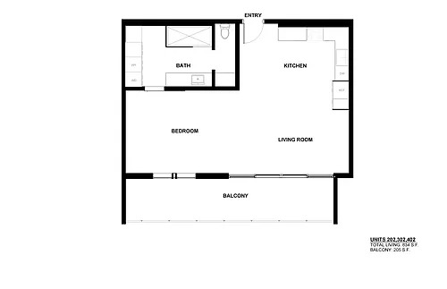 Floor plan Studio B