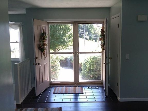 looking out front door