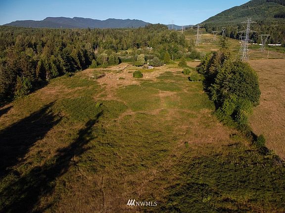 aerial view taken from back of property towards the front.