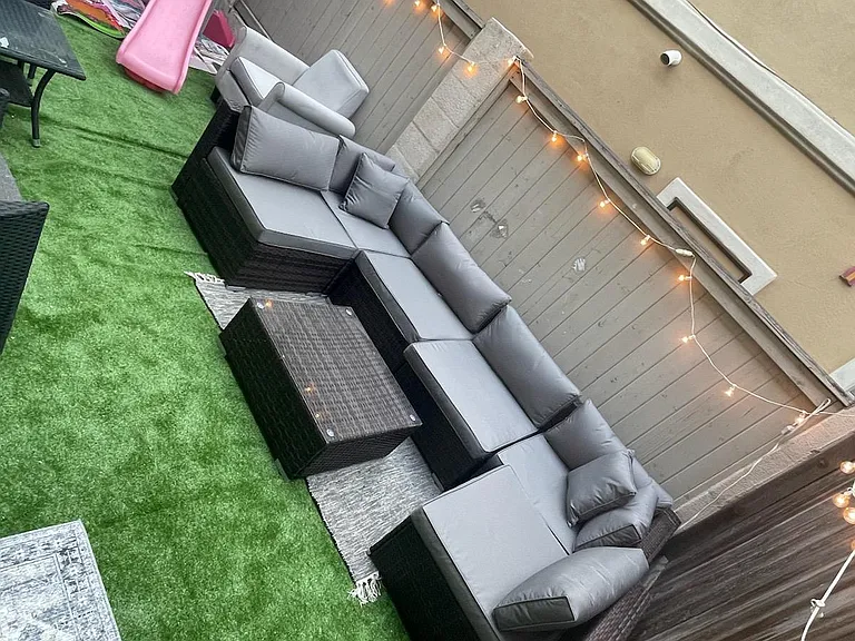 Example of patio by previous tenant