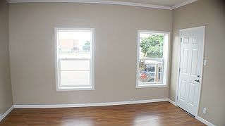 Nice big bright windows in the living room