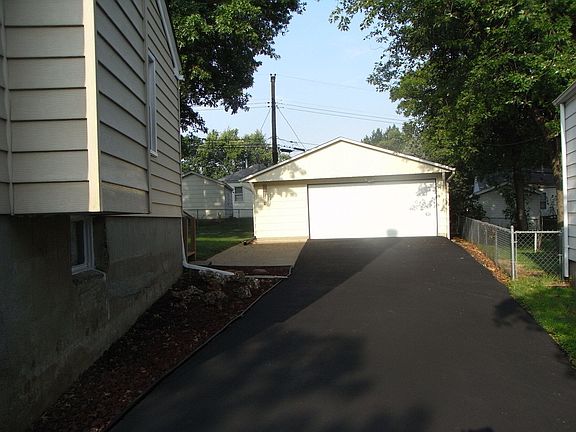 Detached Oversized Two Car Garage with Work Station!