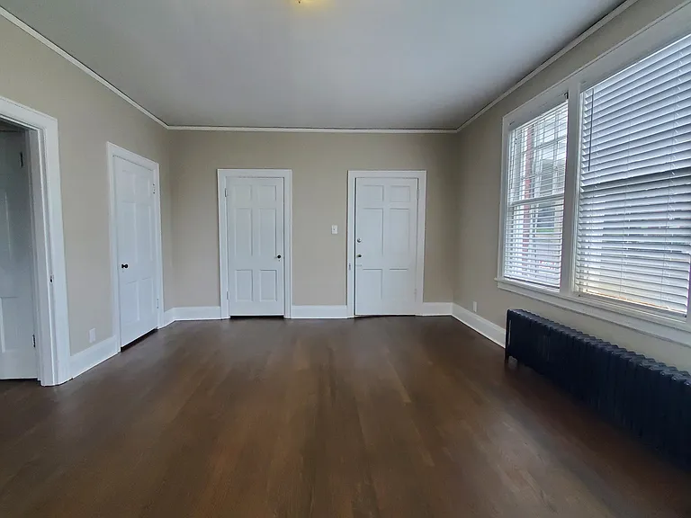 Huge living room with two closets