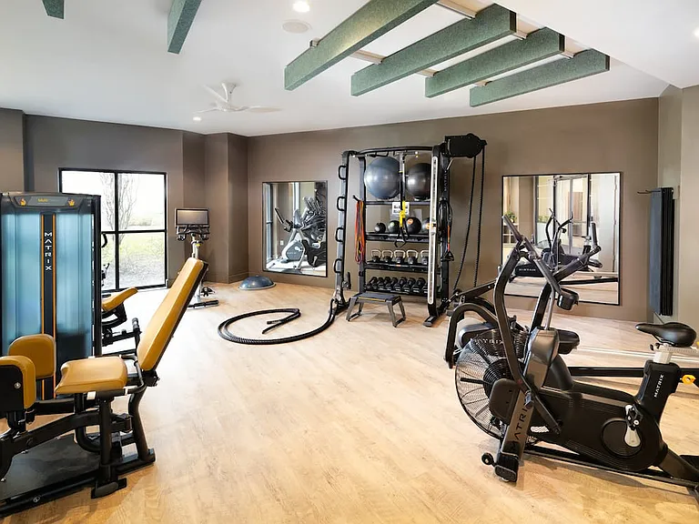Fitness center with strength and cardio equipment