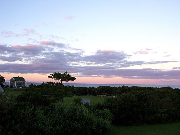 view from house- sunrise on the Atlantic Ocean