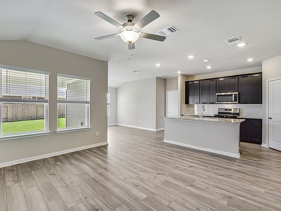 Kitchen, Living, and Dining Areas