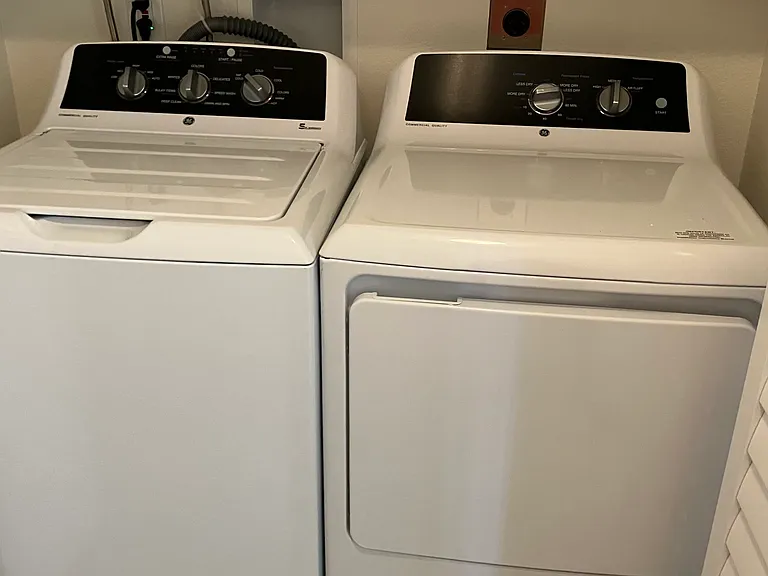 Brand new washer dryer in unit.
