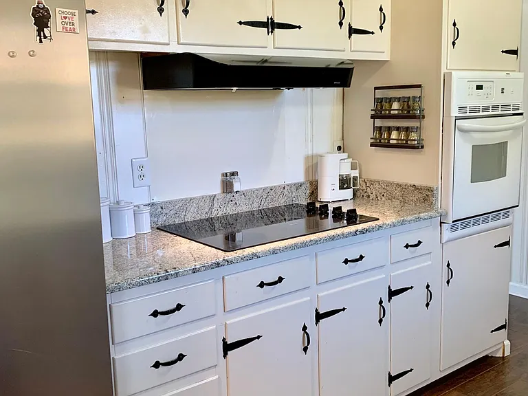 Kitchen with granite countertops