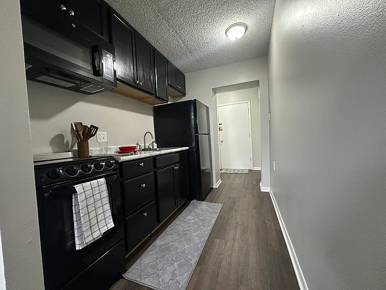 807 Kitchen -brand new appliances, sleek new cabinets, and new plank floor