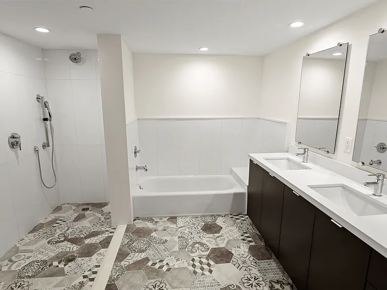 Master Bathroom with Double Sinks, Walk-In Shower and Full-Size Tub