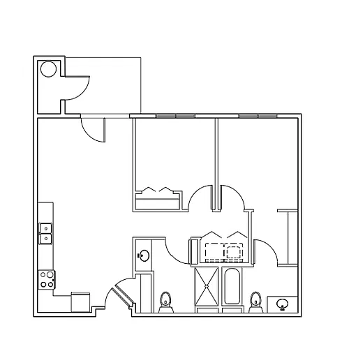 Floor plan 2 Bedroom