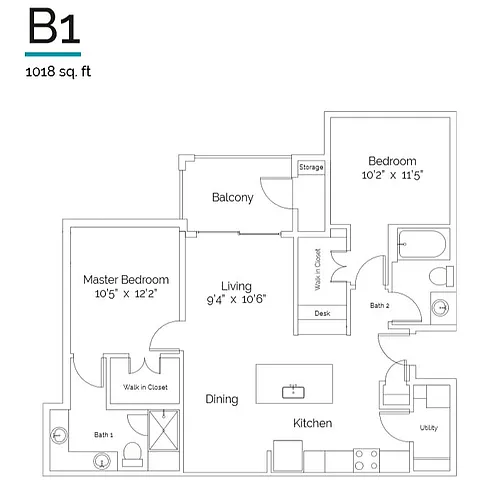 Floor plan B1