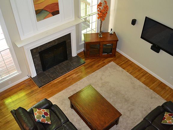 Two story family room