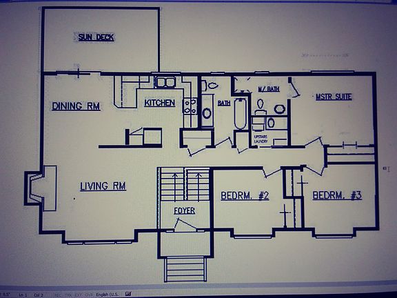 Upstairs: North is Fireplace