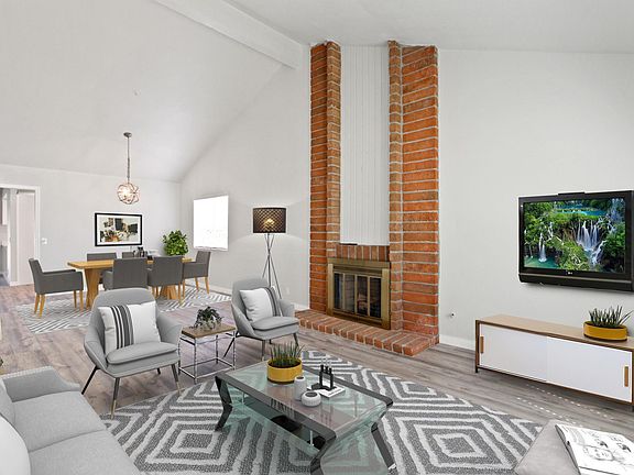 Staged living room & dining room