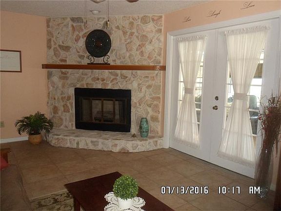 Beautiful stone fireplace