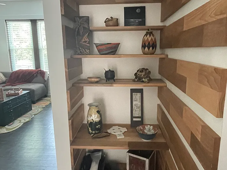 built in shelves