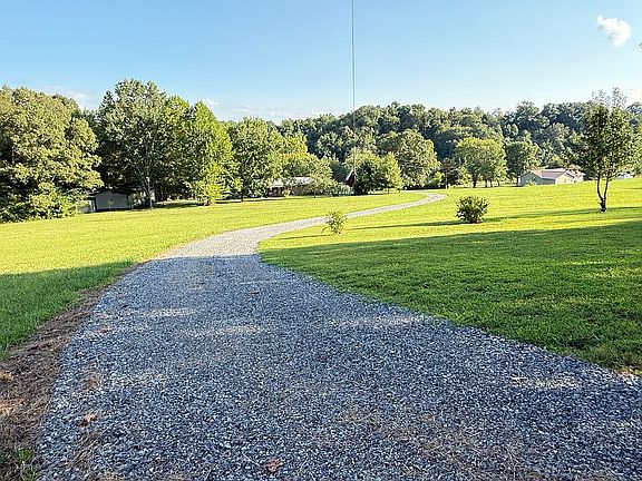 Long gravel driveway 