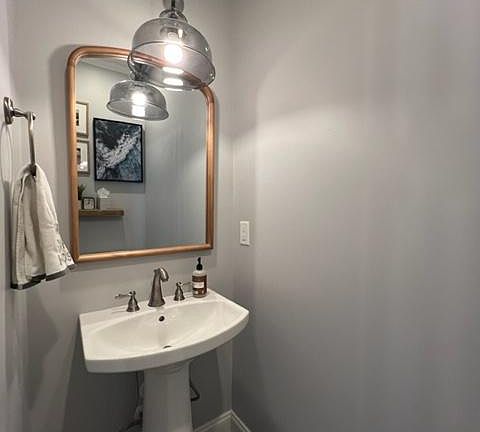 Half bath at entry