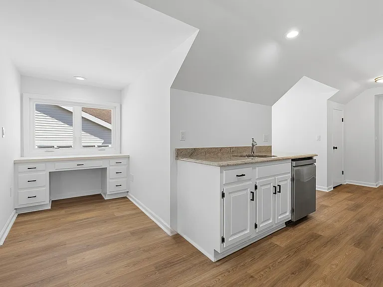 Kitchen with built-in desk