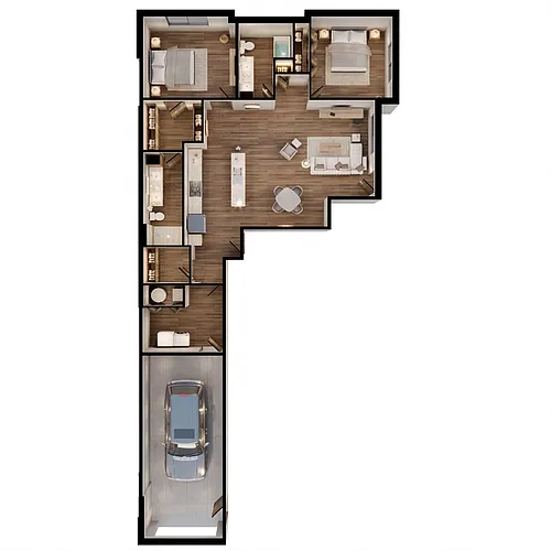 Floor plan Sunflower Townhome B
