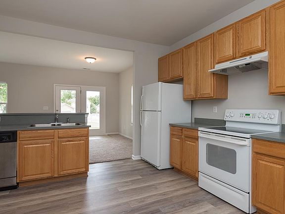 Kitchen looking toward back of home