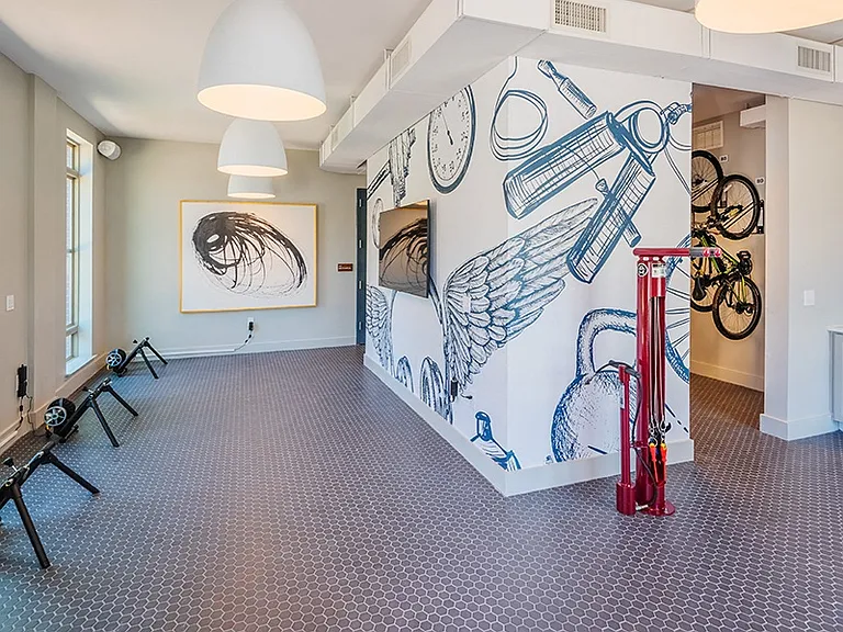 Our community offers bike storage and a repair station