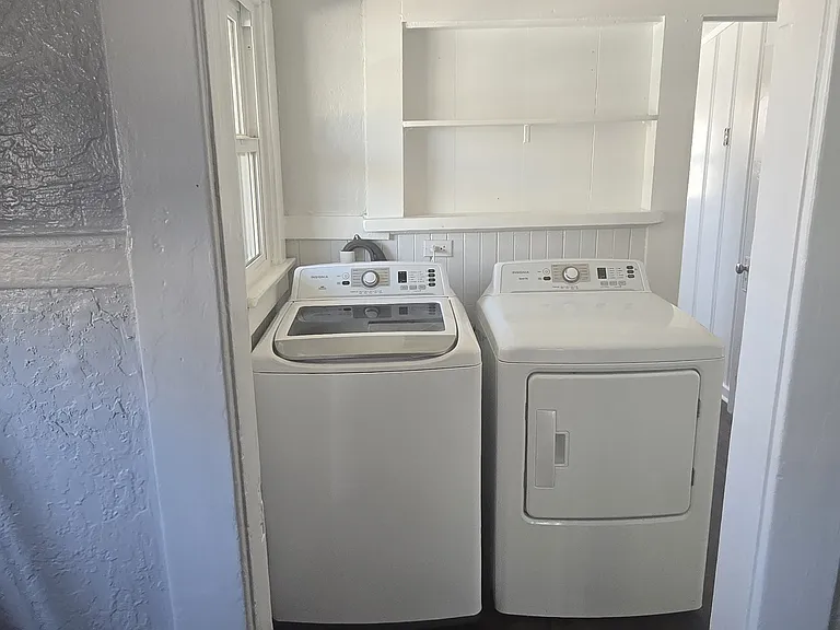 Washer and dryer inside the home.