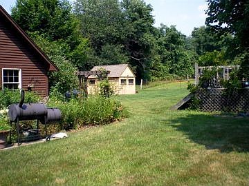 Backyard and mini-barn