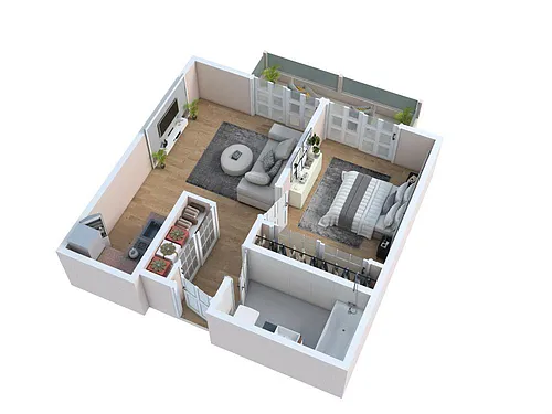 Floor plan 1 Bedroom