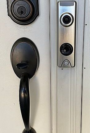 deadbolt and video doorbell
