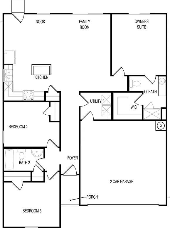 3 bed, 2.0 bath, 1298 sqft, $1,345 — Photo 3