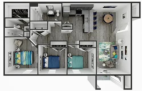 Floor plan Three Bedroom