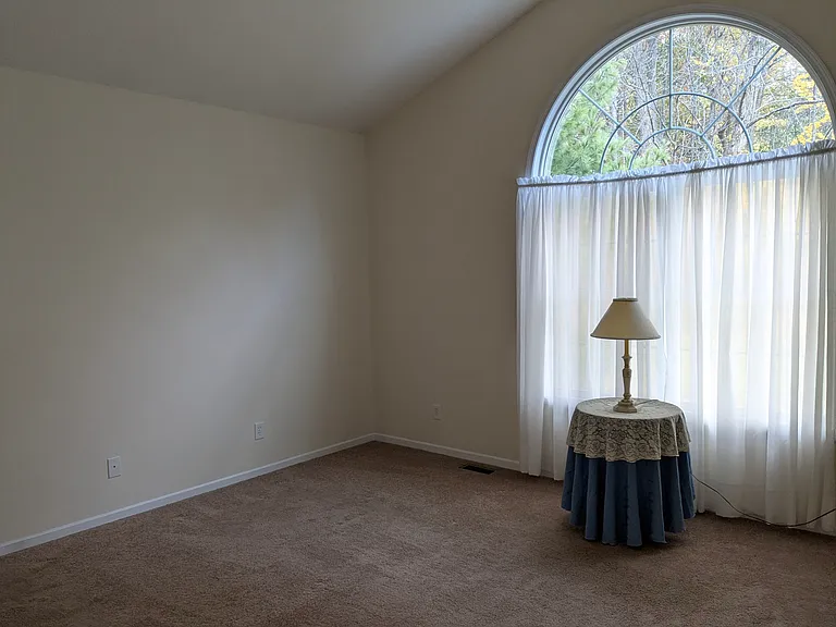 Master Bedroom with nice arched window