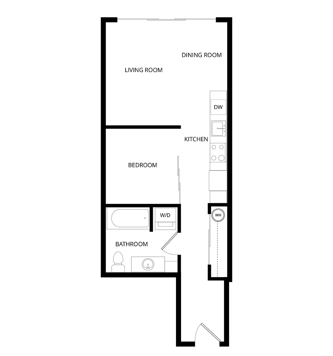 Floor plan Sunset Hill - 1x1 A3