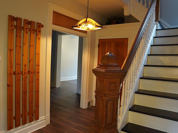 Front entry with a beautiful banister