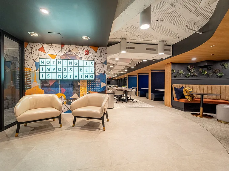 Co-working space with printing and coffee station
