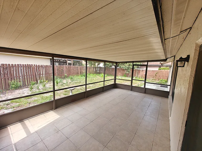 Screened in back porch
