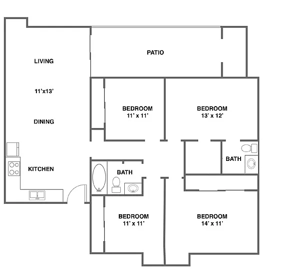 Floor plan 4 bedroom