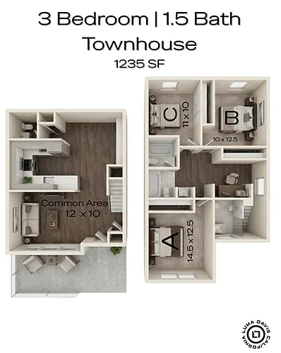 Floor plan 3BR/1.5BA