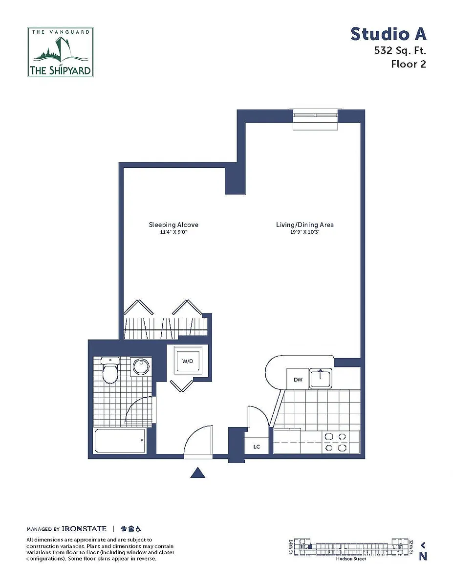 Floor plan Studio A