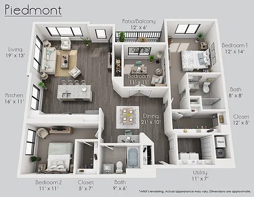 Floor plan The Piedmont Penthouse