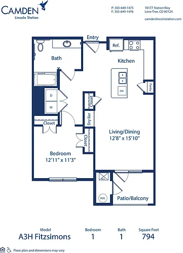 Floor plan Fitzsimons