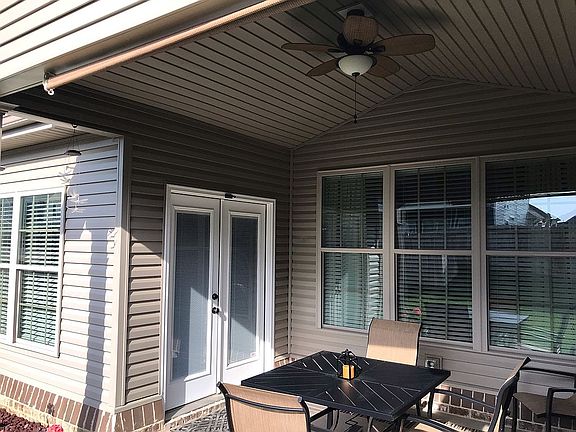 Patio with pulldown screen