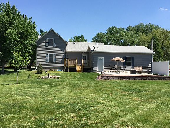 Back of house patio and deck