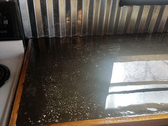 Close-up of countertops 