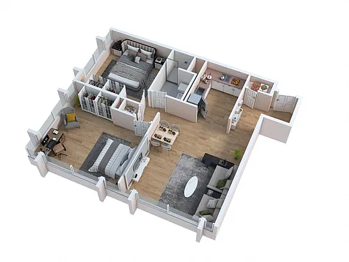 Floor plan Two Bedroom B