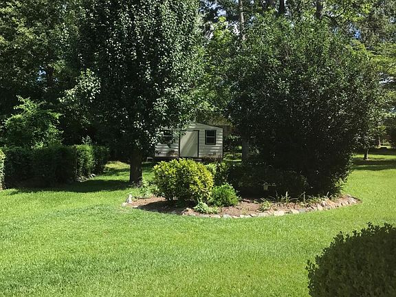 leveled back yard with shed