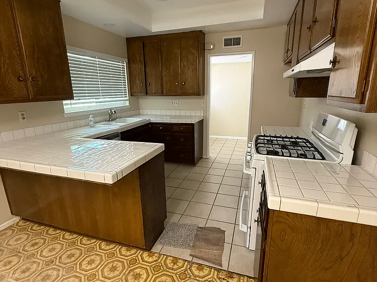 Kitchen with new recessed lighting