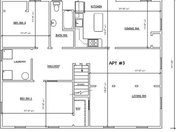 Floor Plan for Apartment 2.